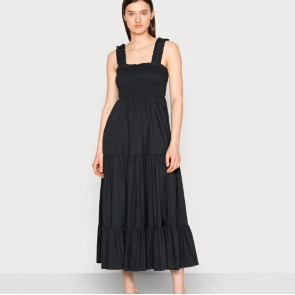 Abercrombie & Fitch Smocked Poplin Maxi Dress (BNWT) - Picture 2 of 4